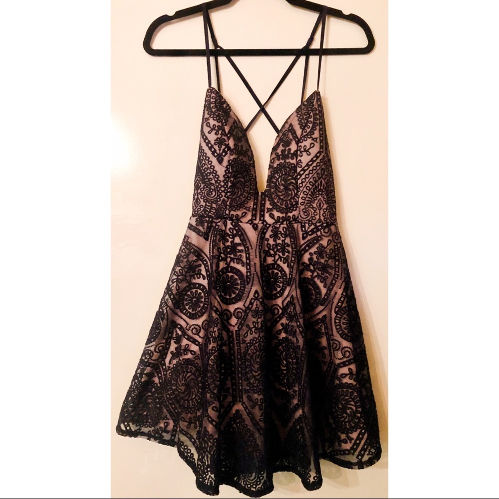 Navy lace dress